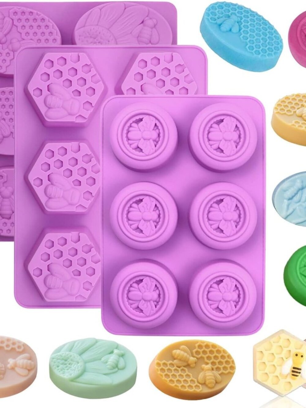 Soap Molds, Soap Molds for Soap Making, Perfect for Bee Soap Making, Honey Silic